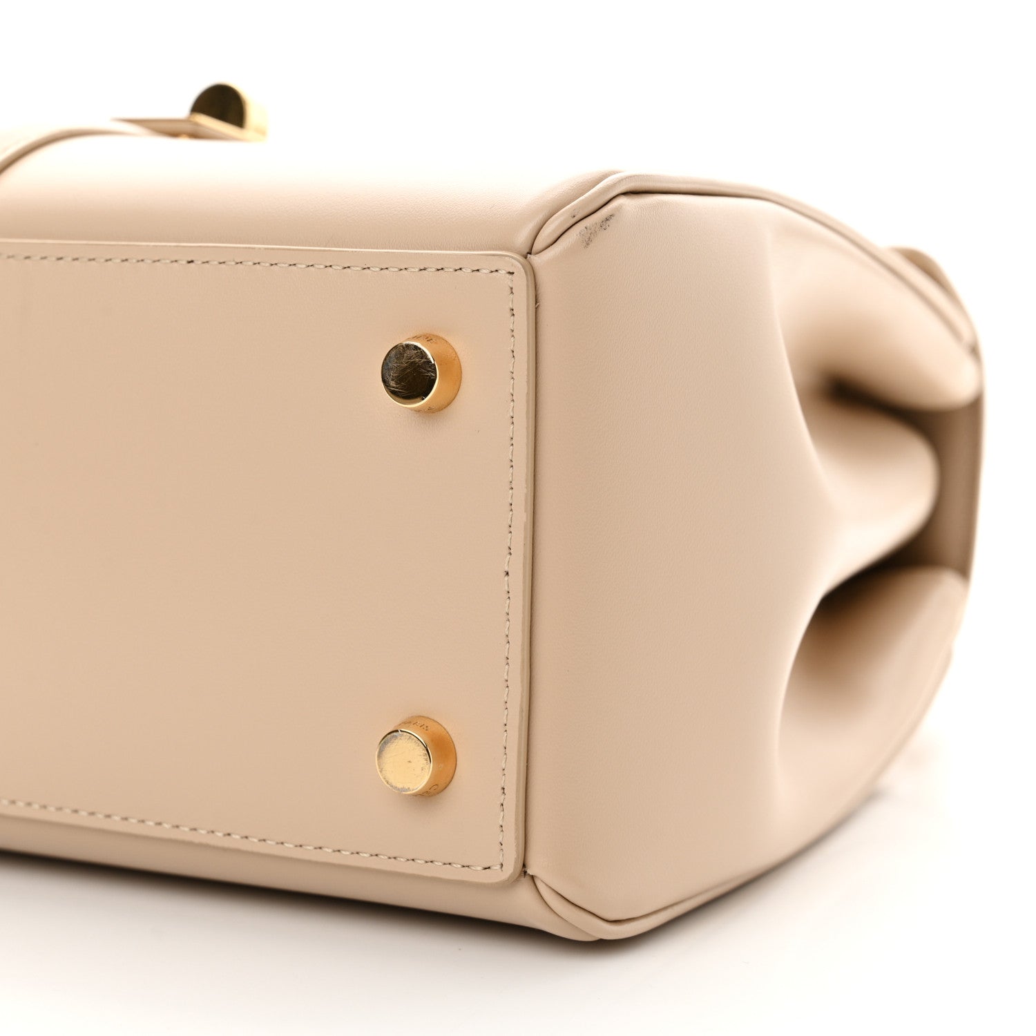Celine Satinated Calfskin Small 16 Top Handle Bag Nude 11 of 12