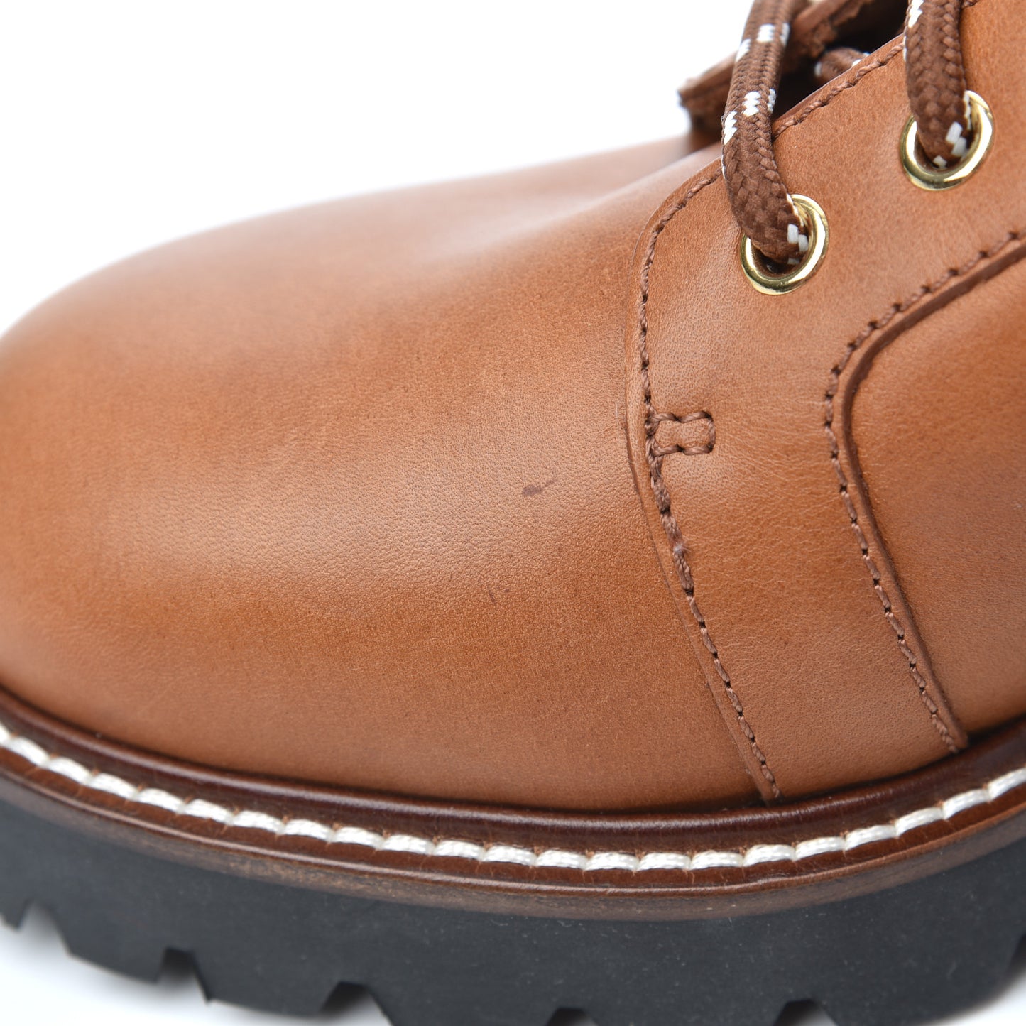Calfskin Territory Ranger Combat Boots 40 Cognac