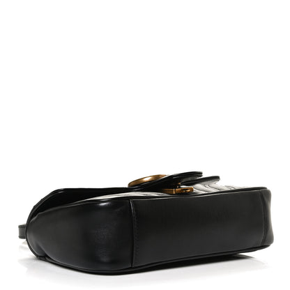 Gucci Calfskin Matelasse Mini GG Marmont Shoulder Bag Black 4 of 14