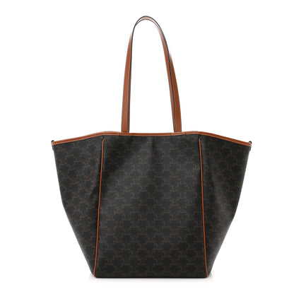 Celine Triomphe Canvas Medium Folded Cabas Tan 1 of 10
