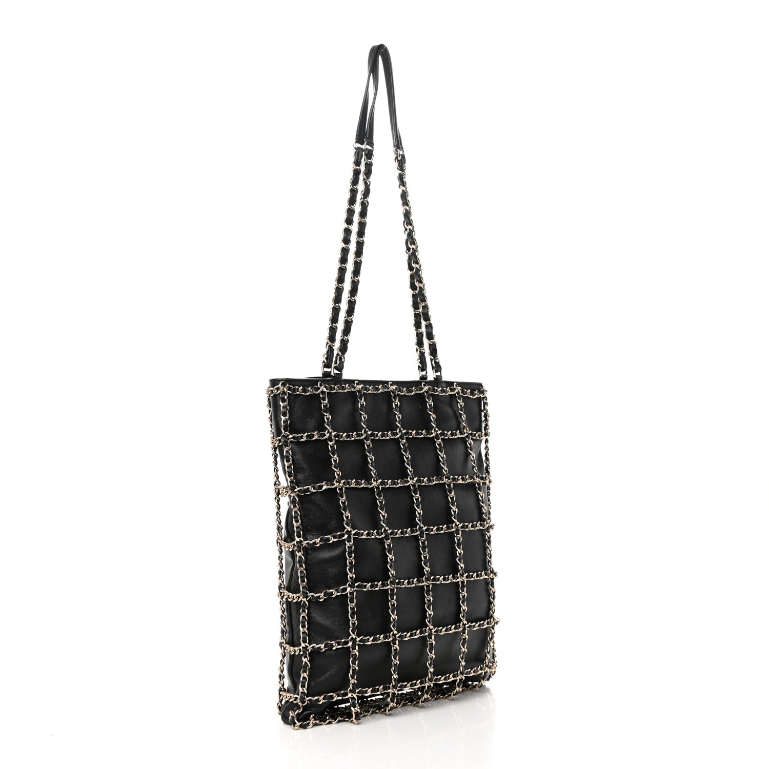 Chanel Lambskin Large Shopping Chain Tote Black 2 of 13