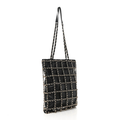 Chanel Lambskin Large Shopping Chain Tote Black 2 of 13