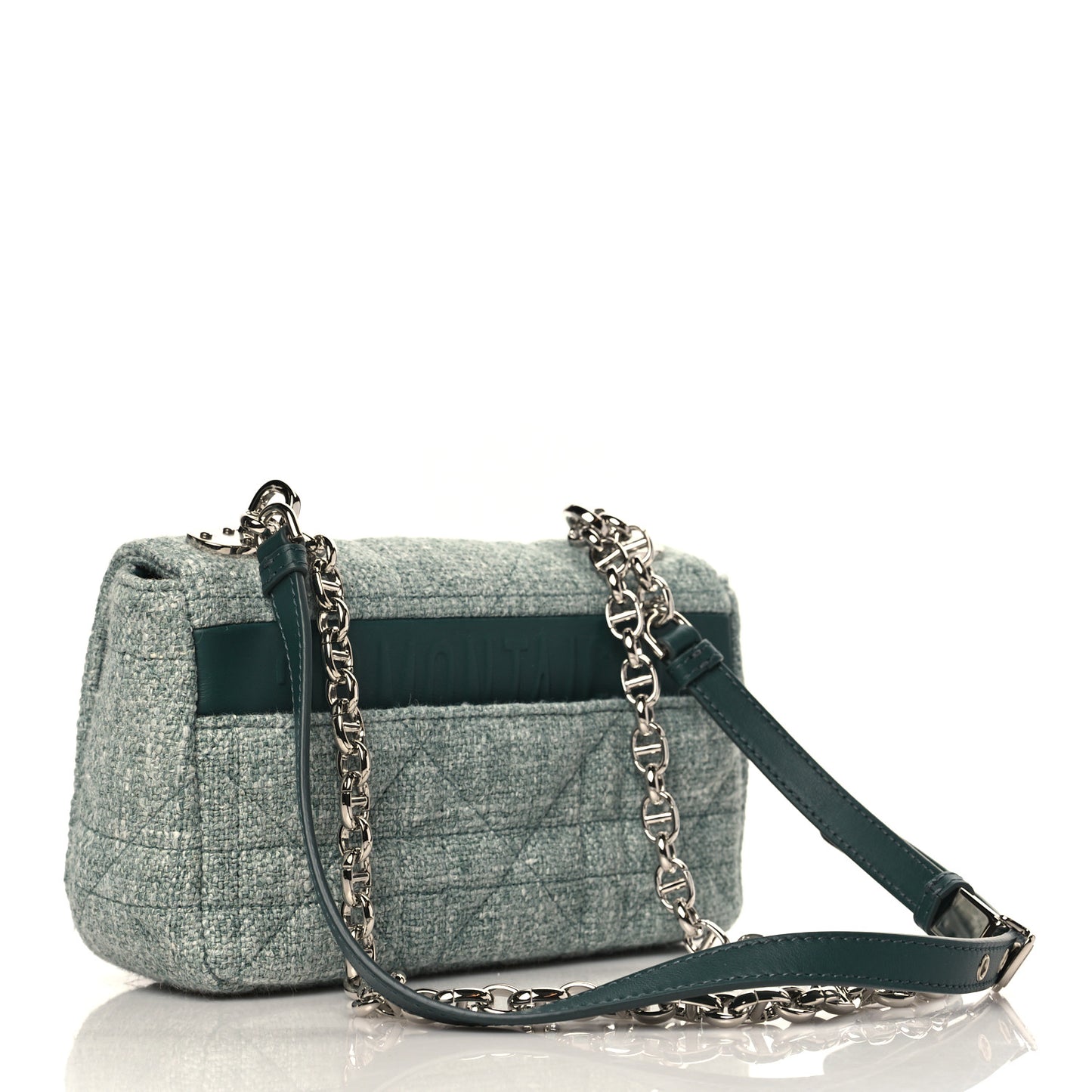Tweed Macrocannage Small Caro Bag Light Green