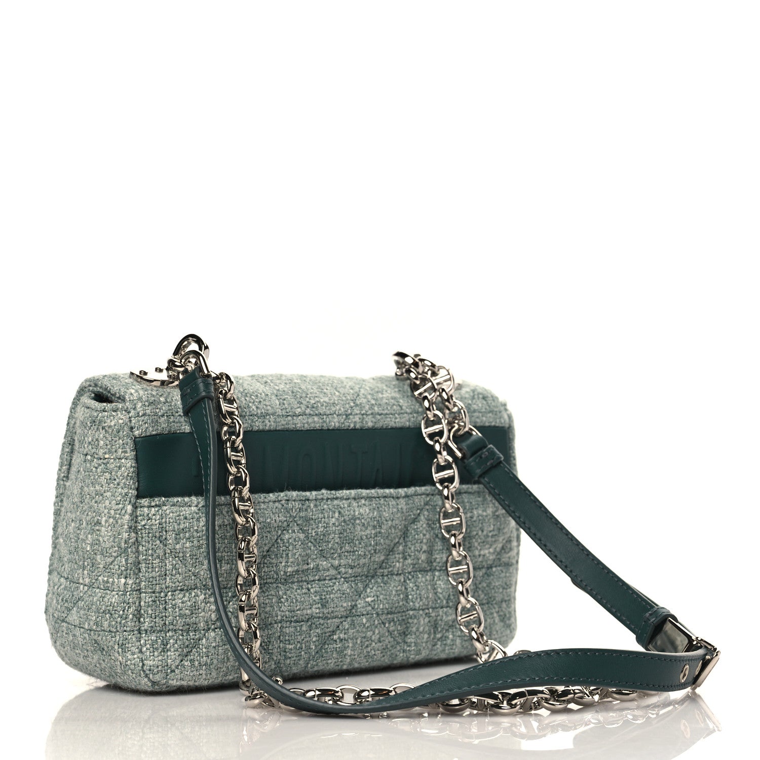 Christian Dior Tweed Macrocannage Small Caro Bag Light Green 3 of 9