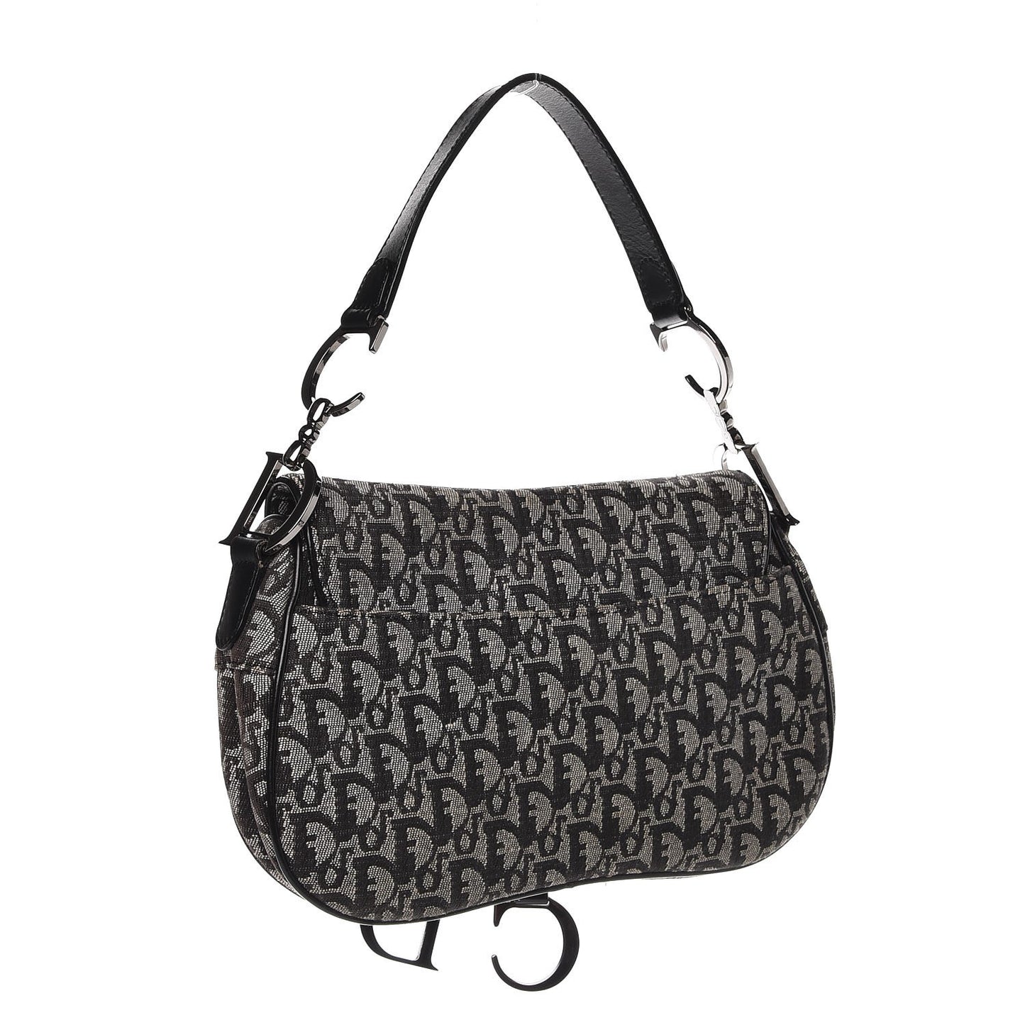 Monogram Double Saddle Bag Black