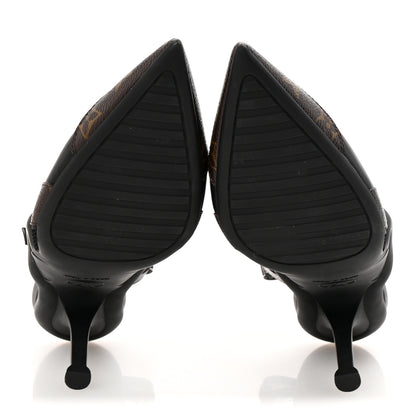 Louis Vuitton Patent Monogram Lambskin Archlight Slingback 90mm Pumps 38.5 Black 6 of 10