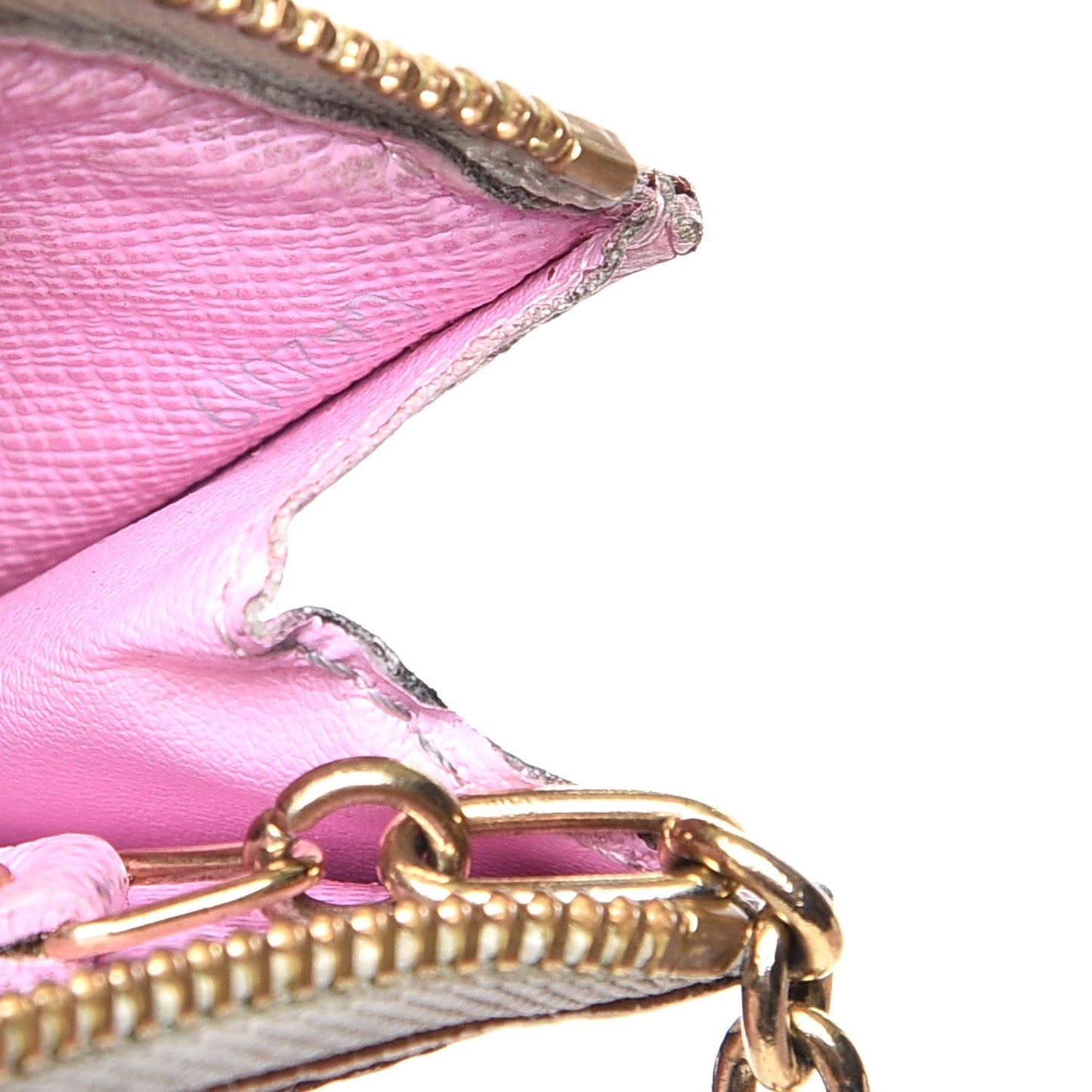 Monogram Multicolor Key Pouch White Litchi