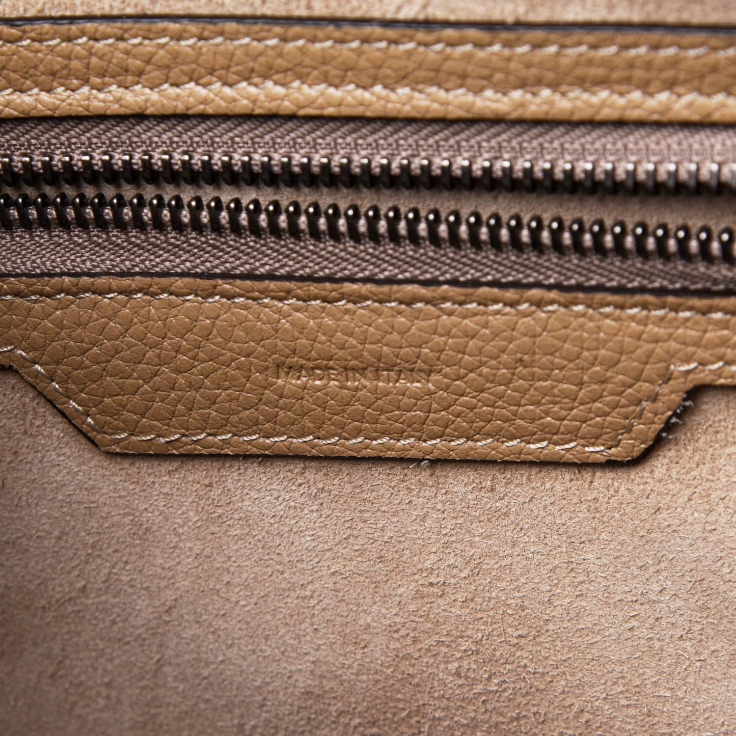 Drummed Calfskin Mini Luggage Dune