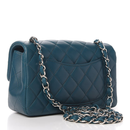 Chanel Lambskin Quilted Mini Rectangular Flap Dark Blue 3 of 11