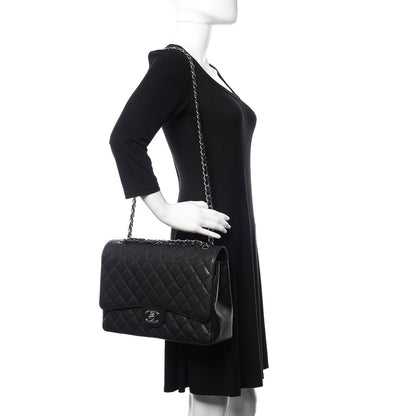 Chanel Caviar Quilted Maxi Double Flap Black 2 of 15