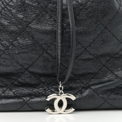 Chanel Glazed Calfskin On The Road Drawstring Tote Black 8 of 11