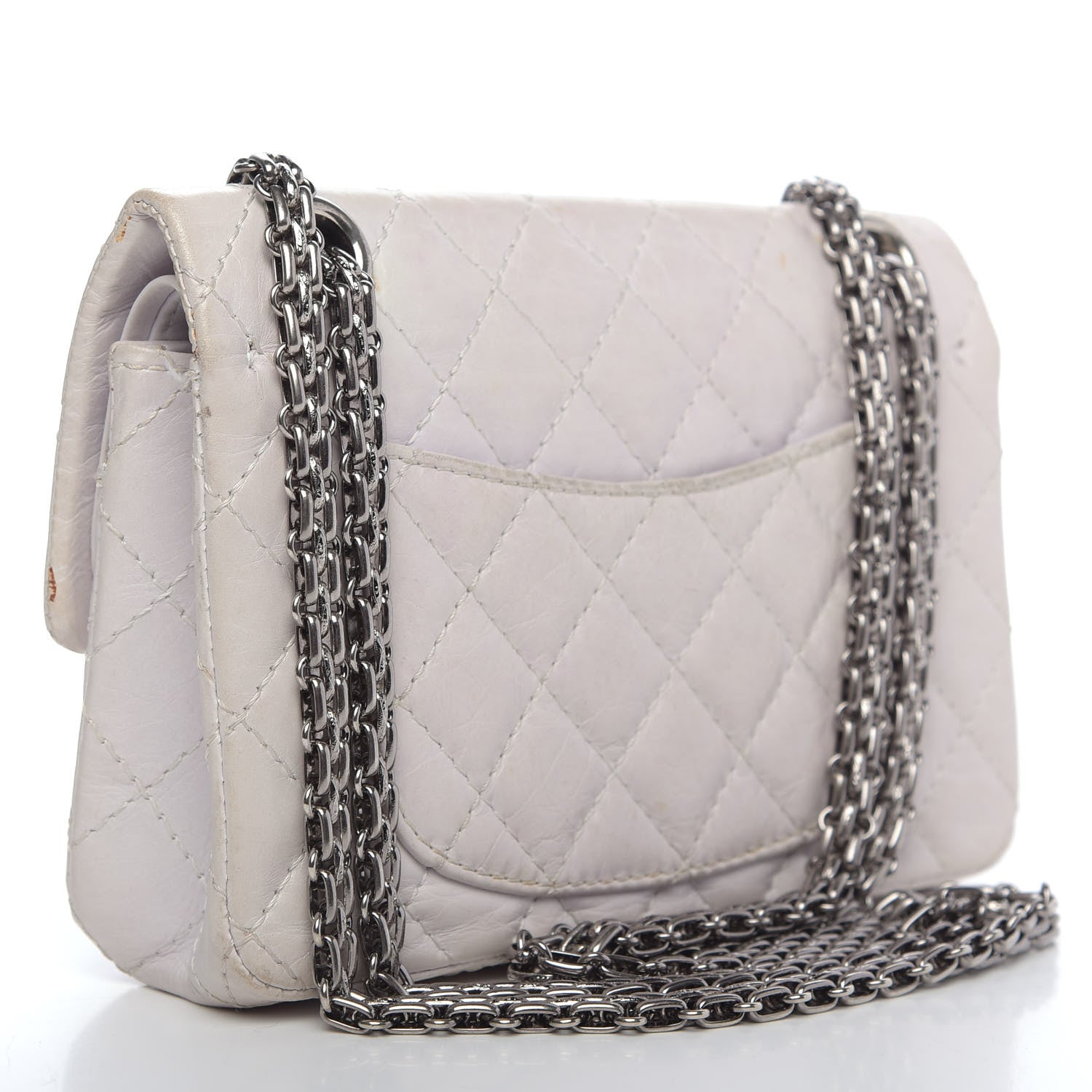 Chanel Aged Calfskin 50th Anniversary 2.55 Reissue 224 Flap White
