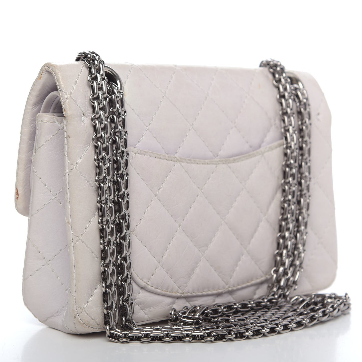 Aged Calfskin 50th Anniversary 2.55 Reissue 224 Flap White