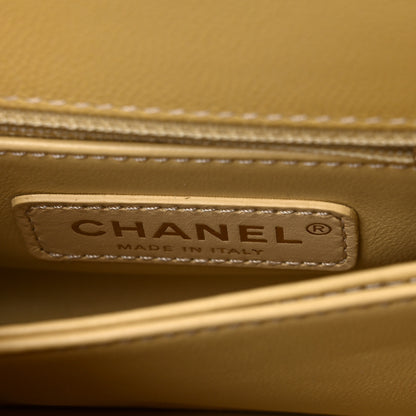 Chanel Caviar Quilted Extra Mini Coco Handle Flap Yellow 6 of 9
