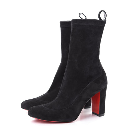 Christian Louboutin Veau Velours Stretch Gena 85 Bootie 35 Black 3 of 10