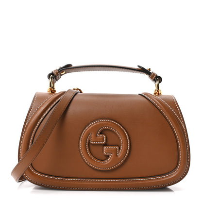 Gucci Roxy Calfskin Medium Blondie Top Handle Bag Brown 1 of 10