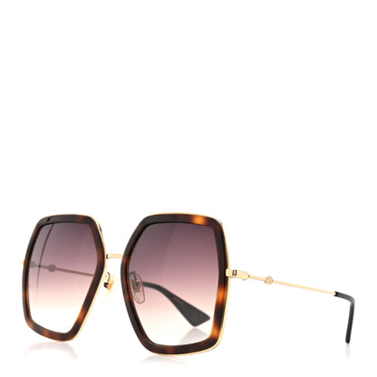 Gucci Acetate Oversize Square Frame GG0106S Sunglasses Tortoise 1 of 8