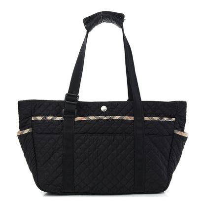Burberry Nylon Quilted Diaper Bag Black 3 of 9