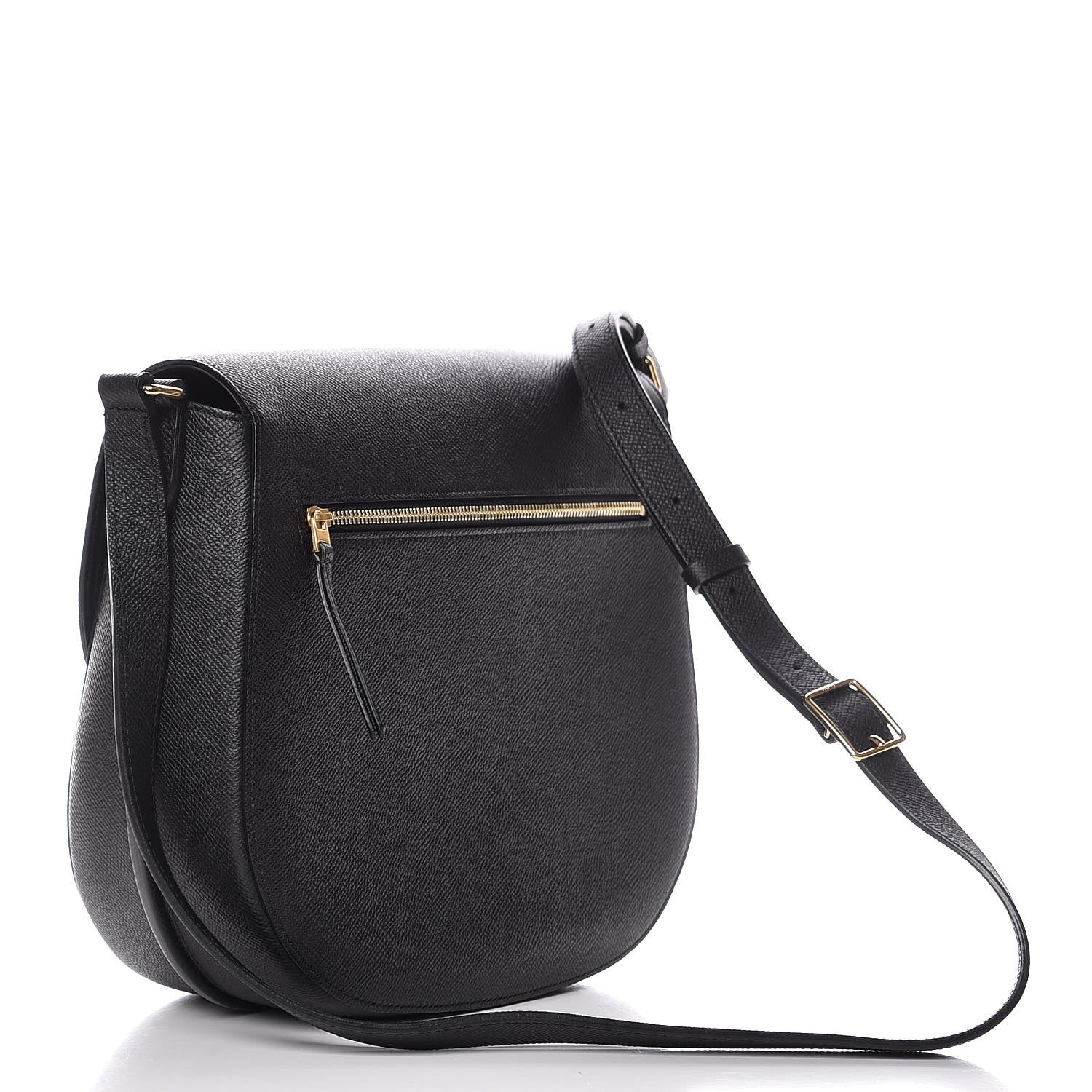 Celine Grained Calfskin Medium Trotteur Black 3 of 7