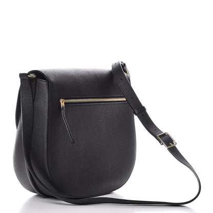 Celine Grained Calfskin Medium Trotteur Black 3 of 7