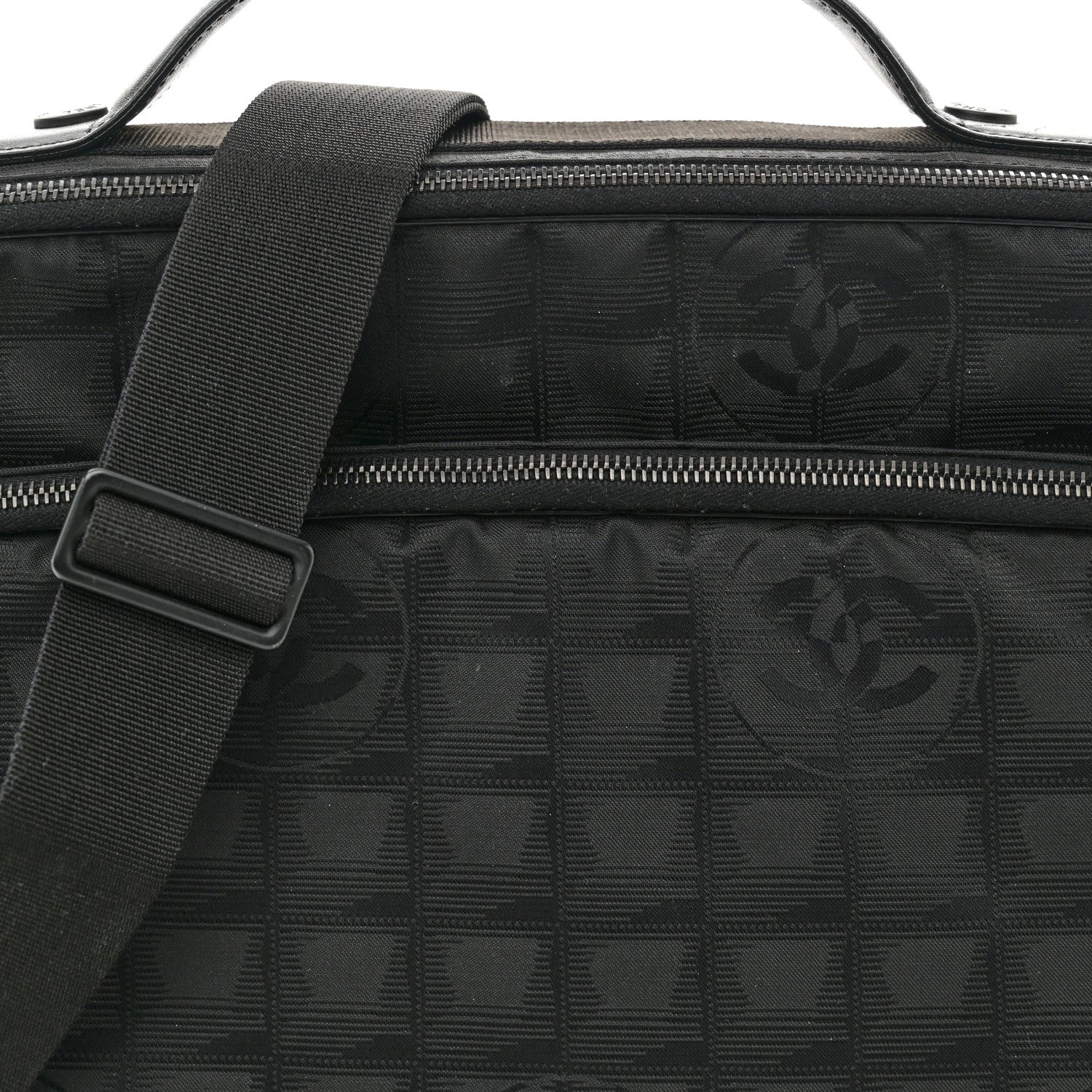 Chanel Nylon Travel Laptop Briefcase Black 12 of 22