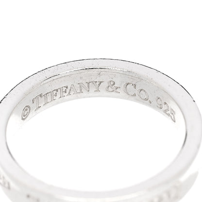 Tiffany Sterling Silver Narrow 1837 Band Ring 49 5 4 of 4