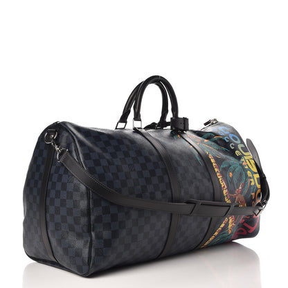 Louis Vuitton Damier Cobalt Jungle Keepall Bandouliere 55 3 of 7