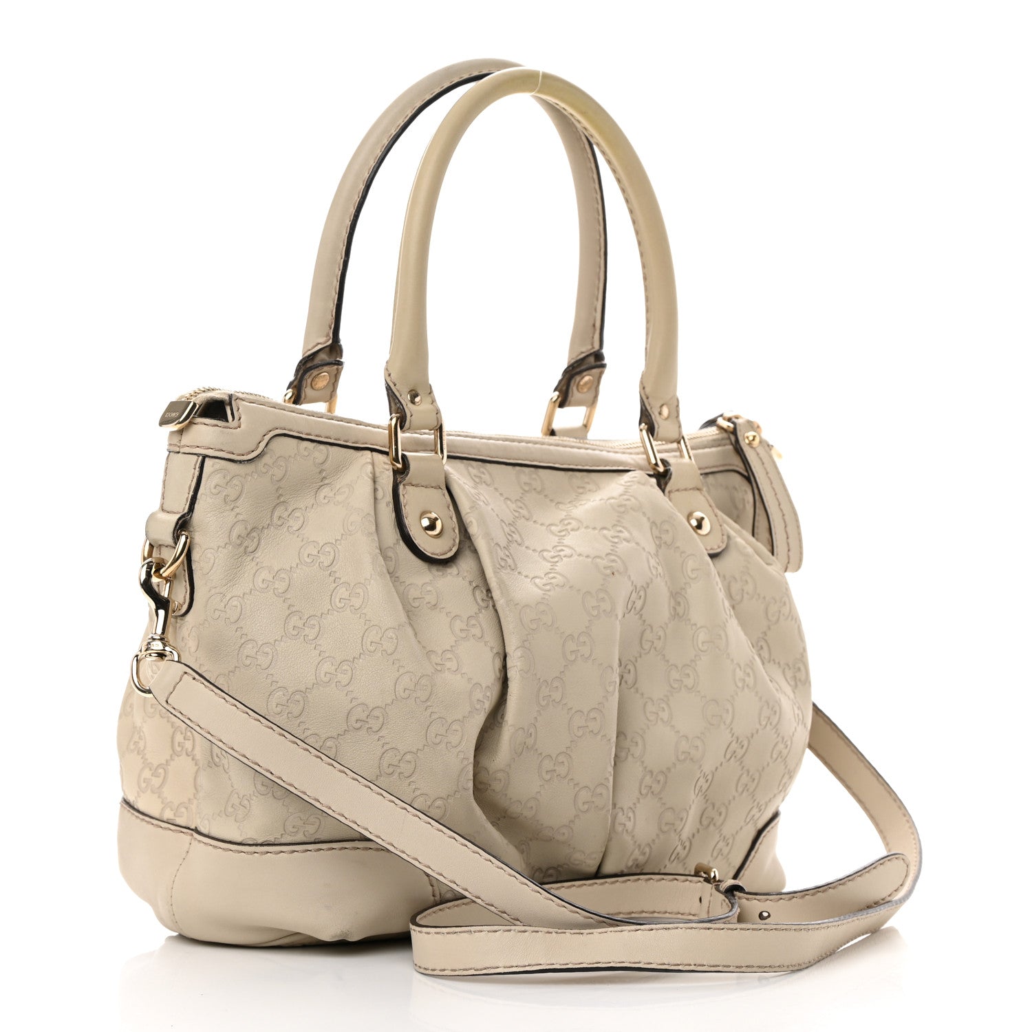 Gucci Guccissima Medium Sukey Top Handle Bag White 3 of 26