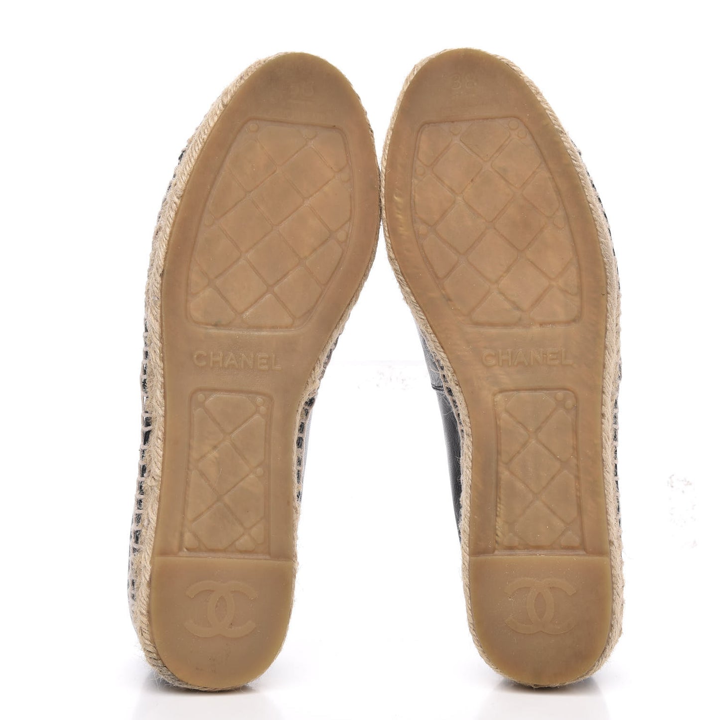 Lambskin CC Espadrilles 38 Black