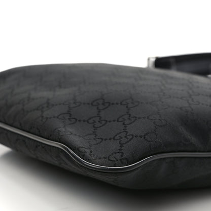 Gucci Nylon Monogram Medium Flat Messenger Bag Black 9 of 9