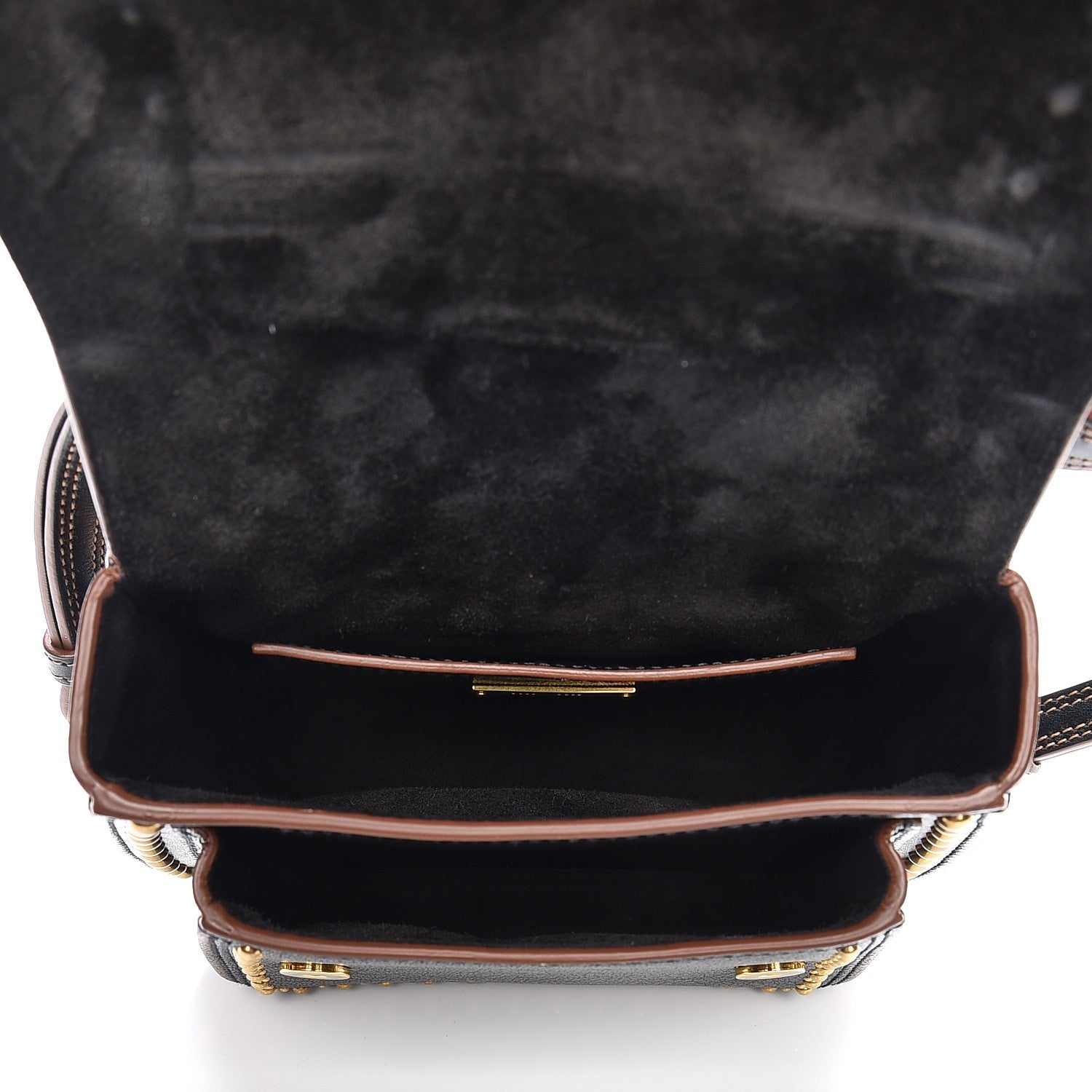 Miu Miu Studded Goatskin Jewel Buckle Dahlia Shoulder Bag Nero Black 5 of 8