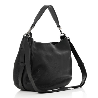 Christian Dior Grained Calfskin Saddle Soft Bag Black 3 of 9