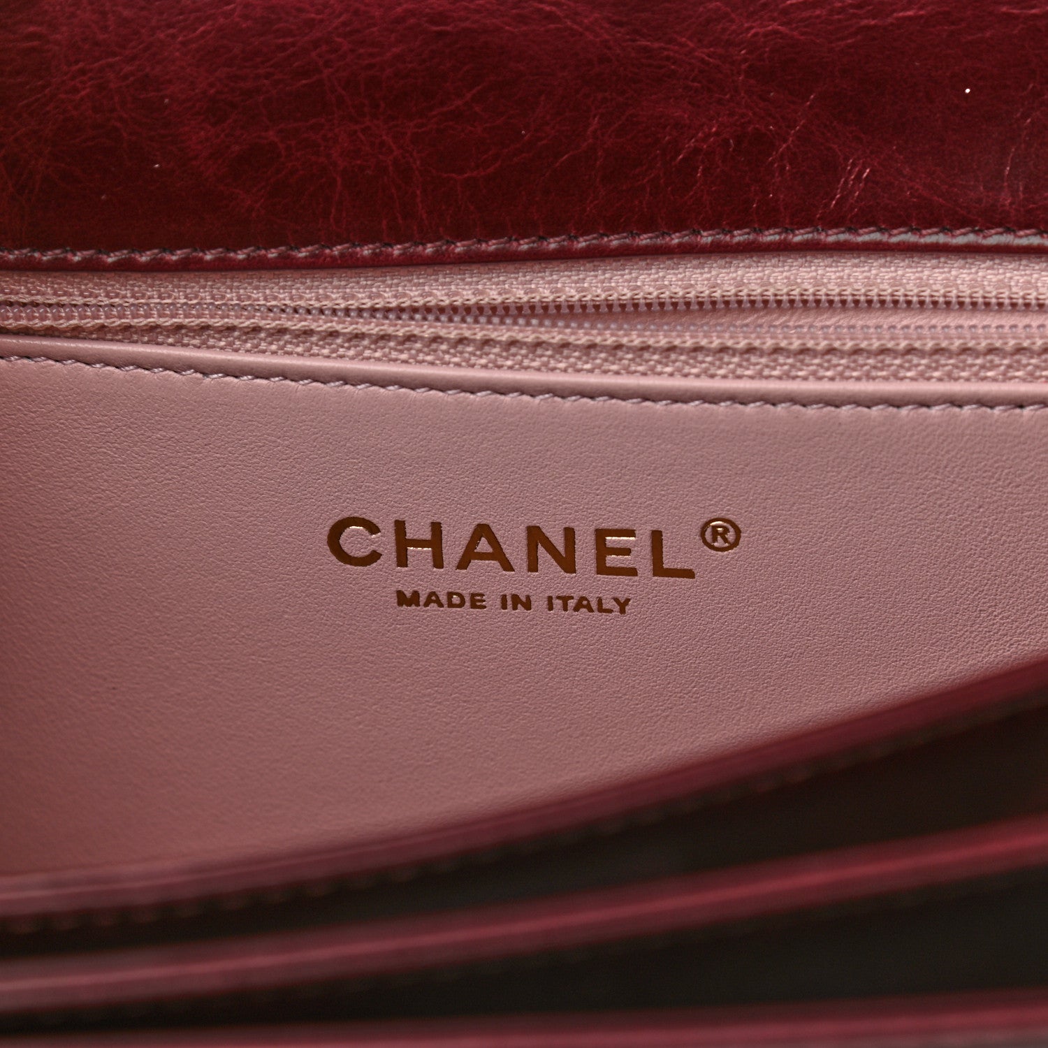Chanel Calfskin Quilted Straight Lined Flap Burgundy 6 of 10