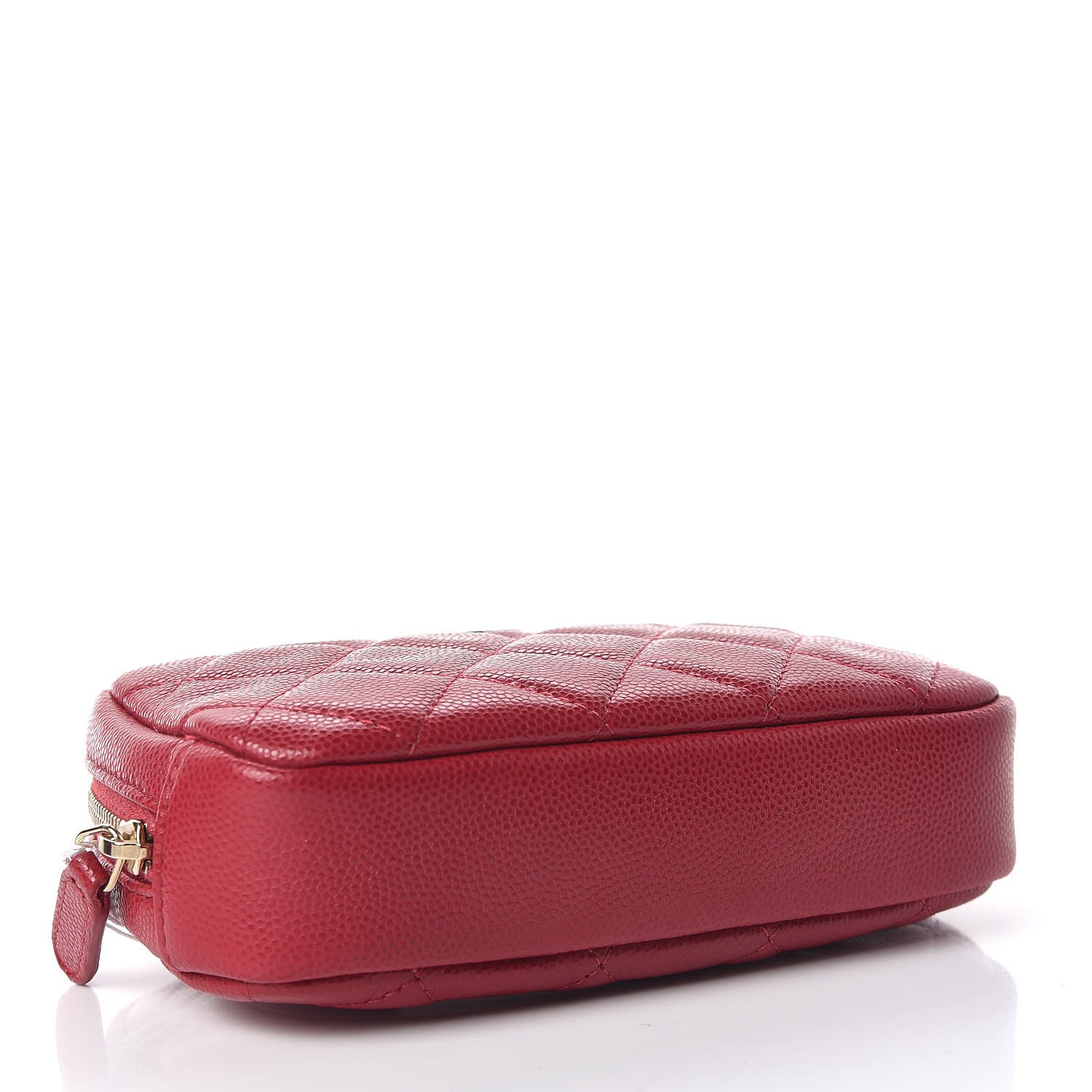 Chanel Caviar Quilted Small Curvy Pouch Cosmetic Case Pink 4 of 10