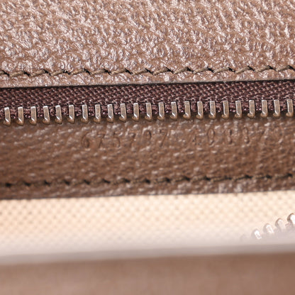 Gucci Monogram Jumbo GG Textured Dollar Calfskin Web Small Bamboo 1947 Top Handle Bag Camel Ebony New Acero 7 of 10
