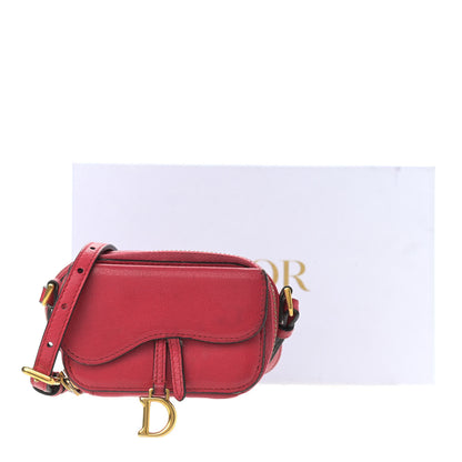 Christian Dior Goatskin Mini Saddle Shoulder Strap Pouch Red 11 of 11