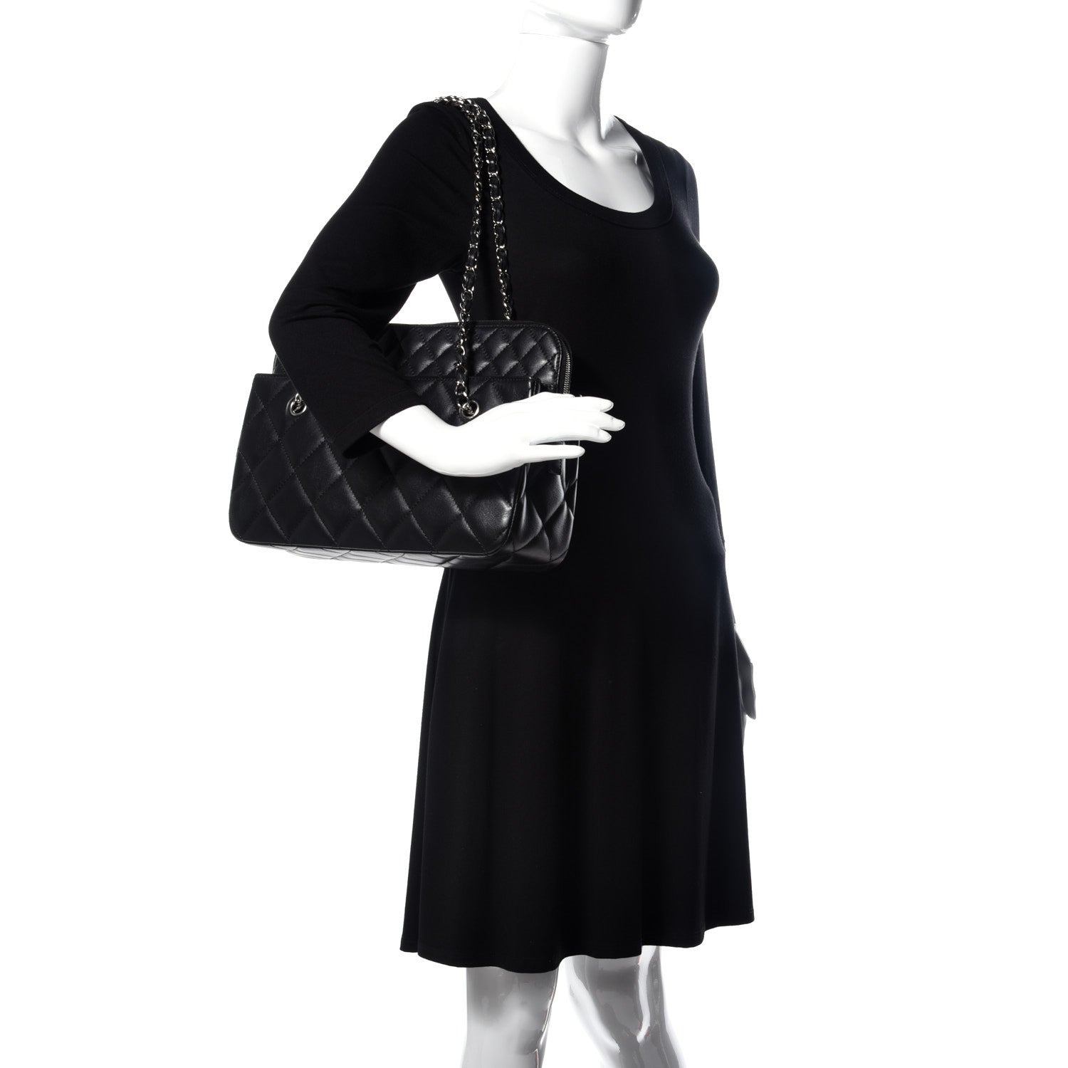 Chanel Calfskin Quilted In The Business Tote Black 2 of 12
