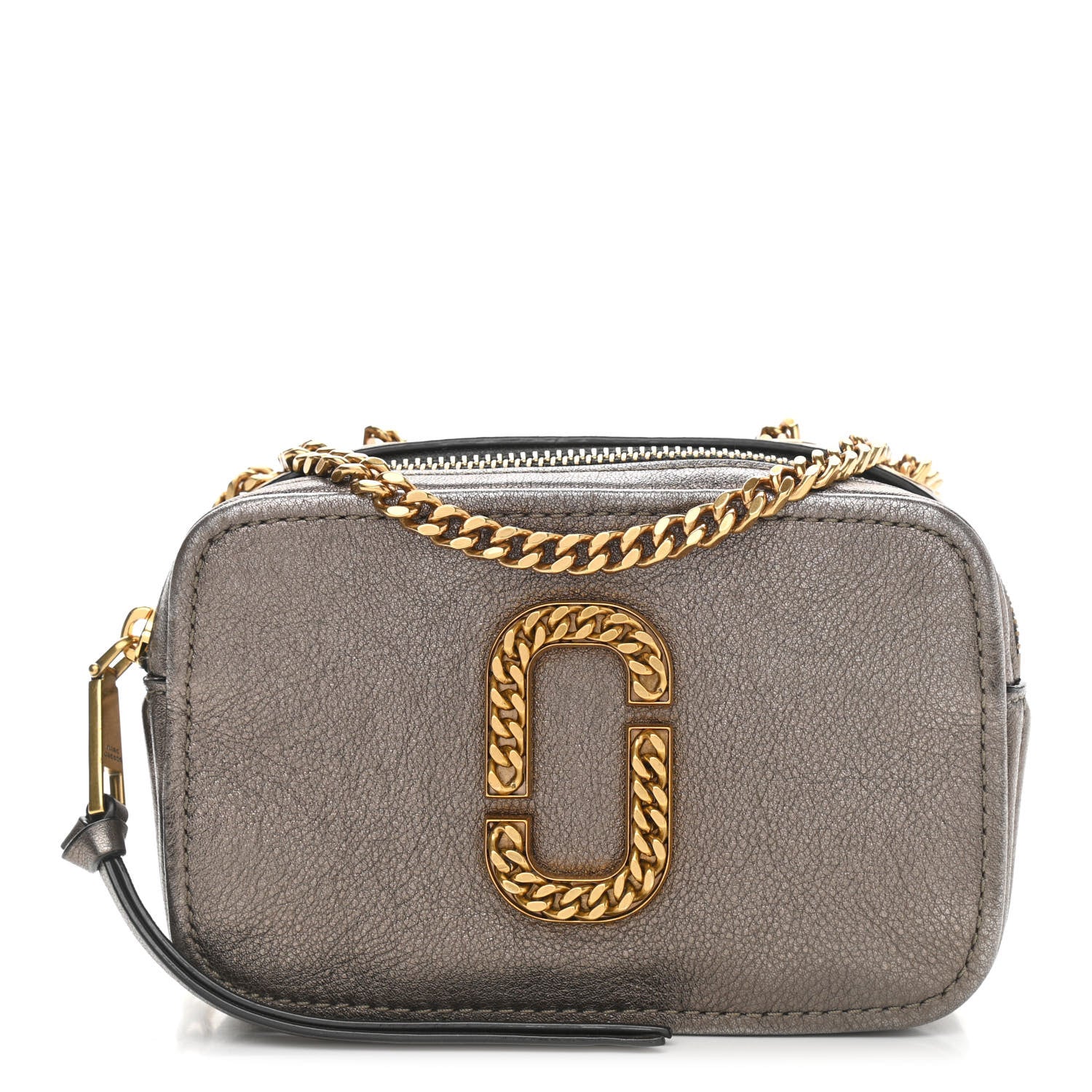 Marc Jacobs Metallic Grained Calfskin Glam Shot Crossbody Bronze 1 of 11