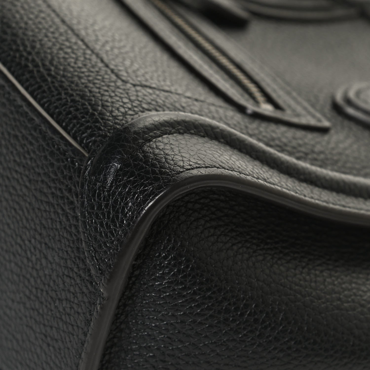 Celine Drummed Calfskin Nano Luggage Black 11 of 12