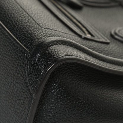 Celine Drummed Calfskin Nano Luggage Black 11 of 12