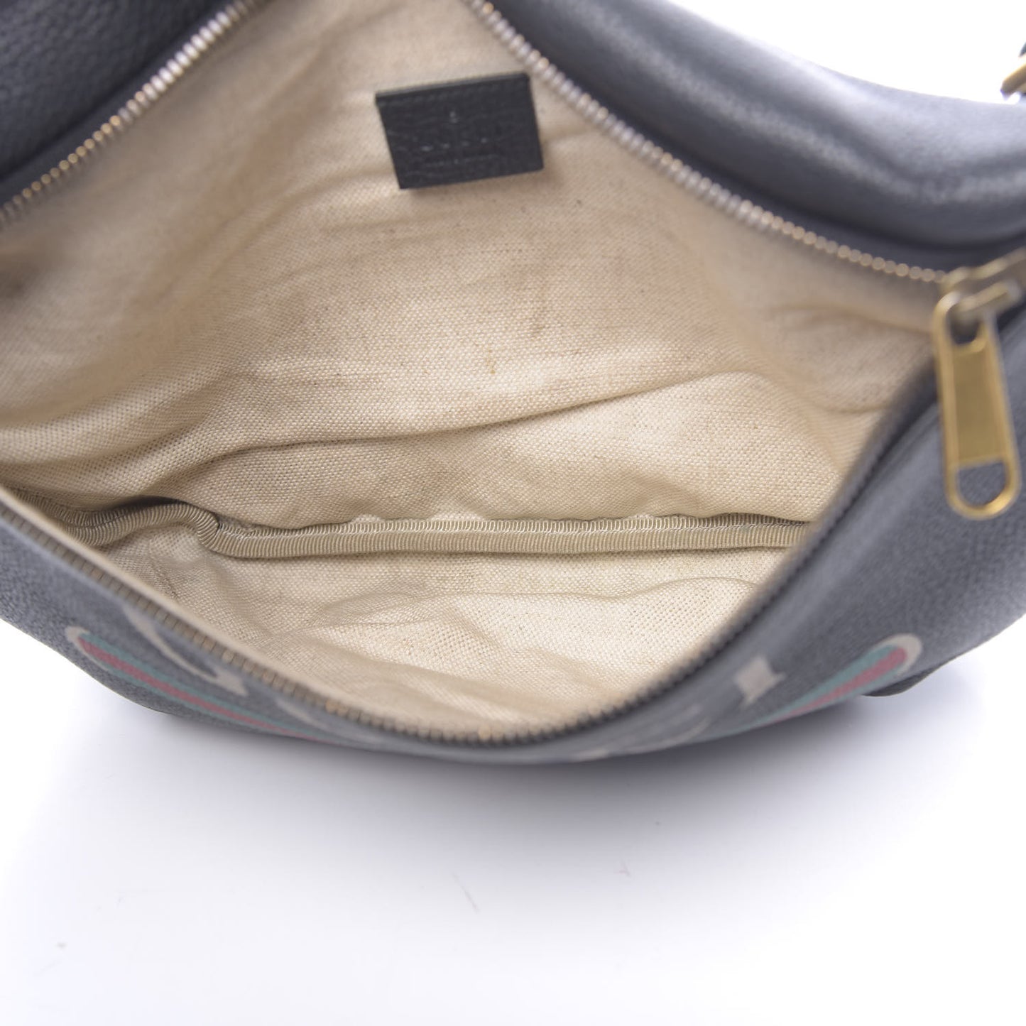 Grained Calfskin Logo Belt Bag Black