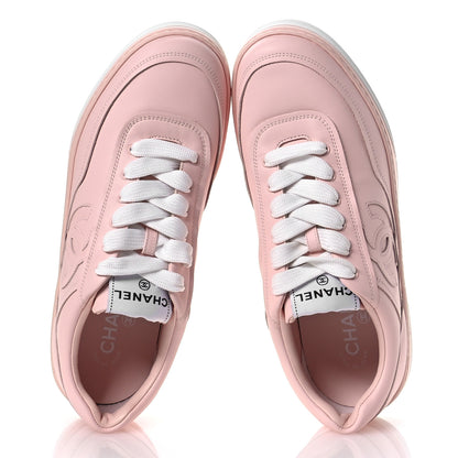 Chanel Calfskin Womens CC Sneakers 40 Light Pink 2 of 9