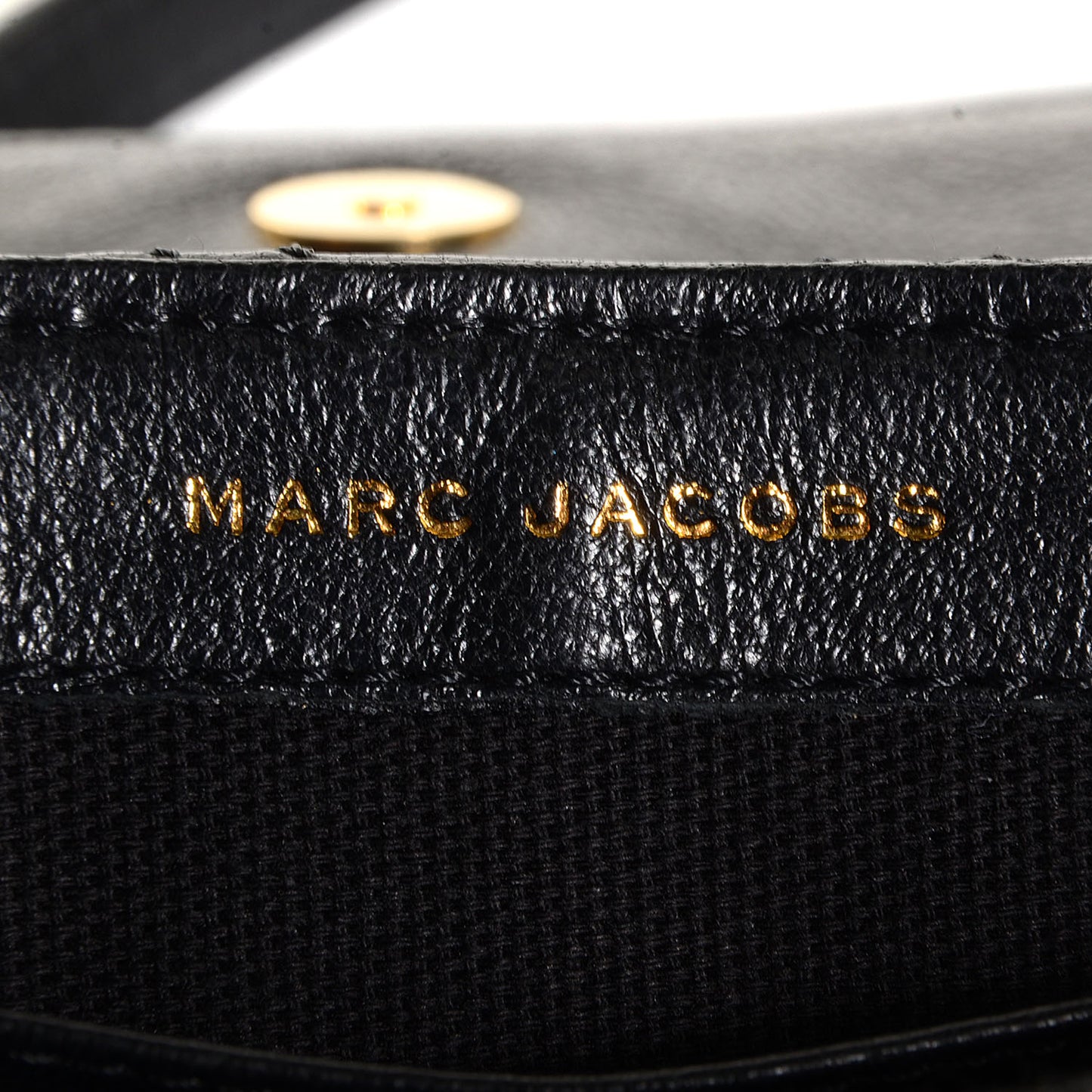 Leather Quilted Small Single Flap Black