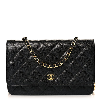 Chanel Caviar Quilted Wallet on Chain WOC Black 1 of 11