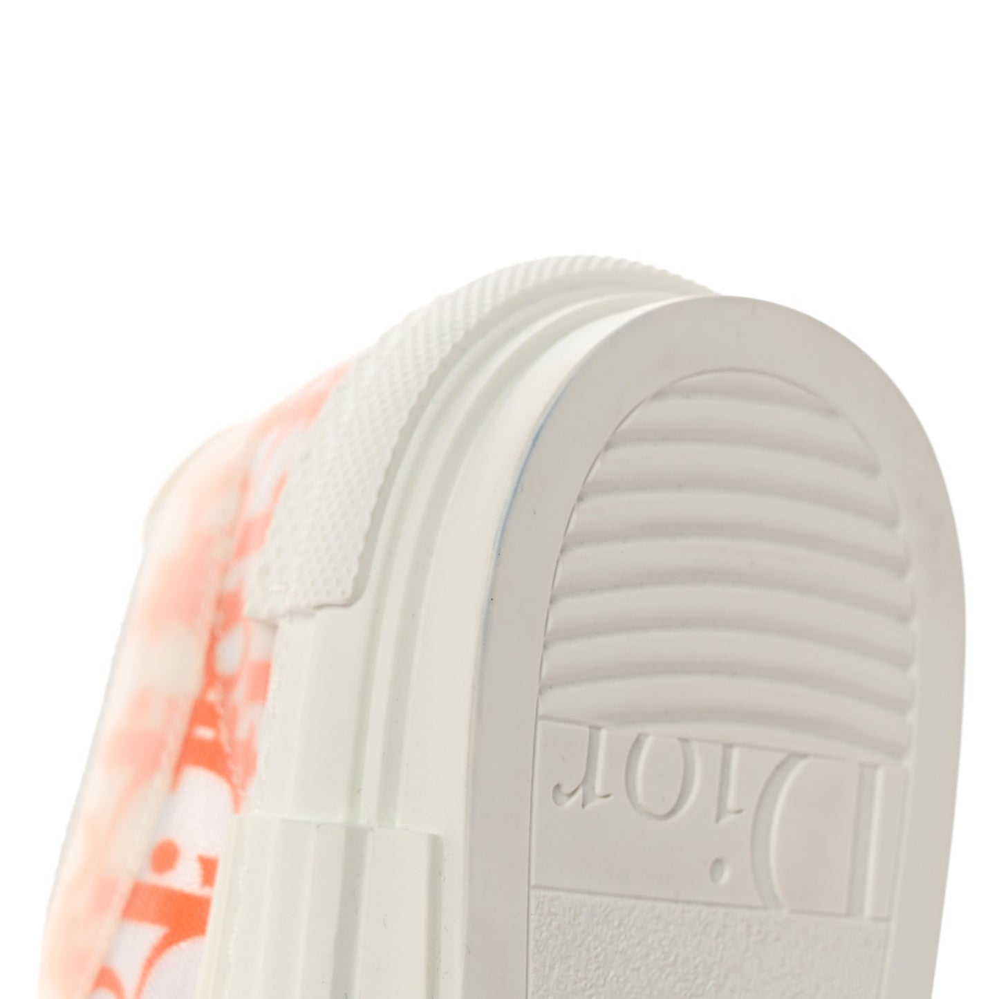 Technical Canvas Oblique Mens B23 Low Top Sneakers 42 White Orange