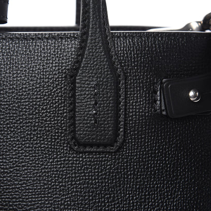 Burberry Grainy Calfskin House Check Small Banner Tote Black 8 of 10