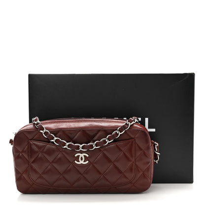 Chanel Lambskin Quilted Timeless Camera Case Burgundy Burgundy 14 of 14