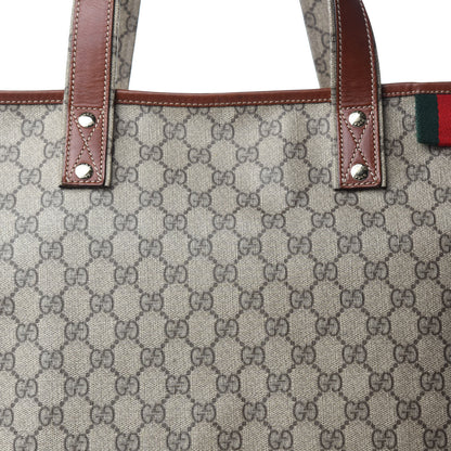 Gucci GG Plus Monogram Medium Signature Web Loop Vertical Tote Brown 14 of 14