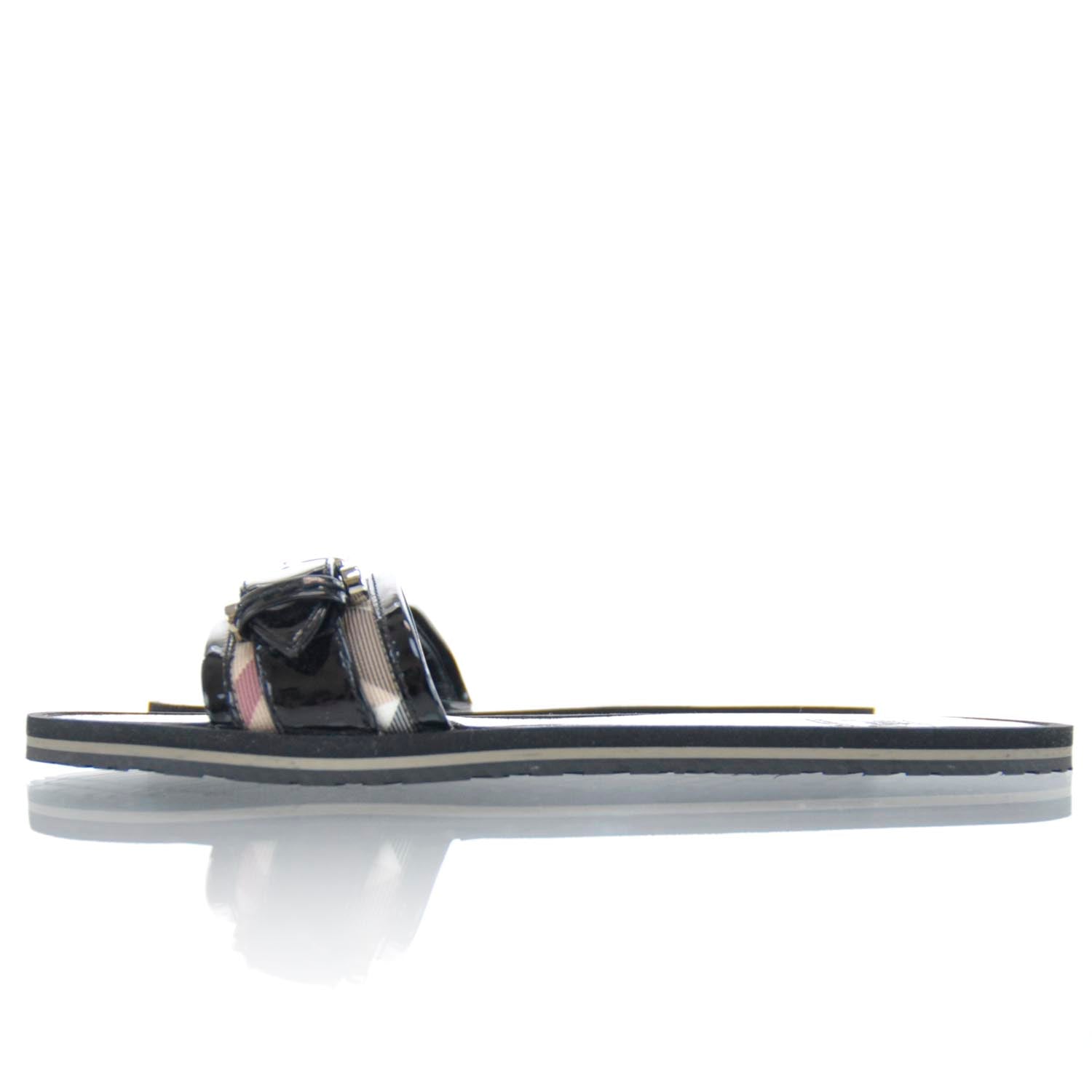 Burberry Patent Nova Check Sandals 39 2 of 7