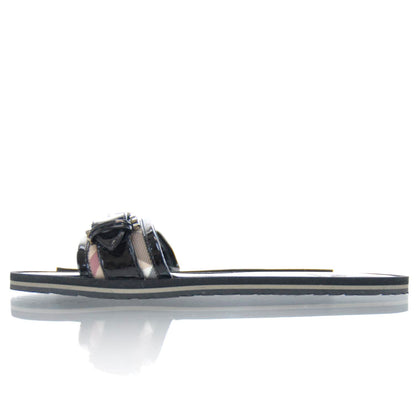 Burberry Patent Nova Check Sandals 39 2 of 7